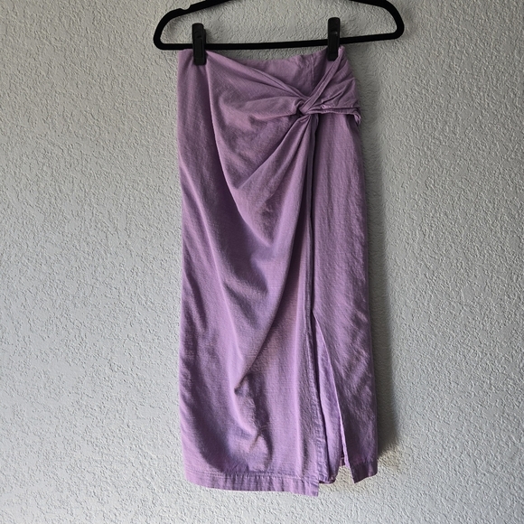 Showpo 6 Knot Front Midi Skirt in Lilac - Picture 2 of 8